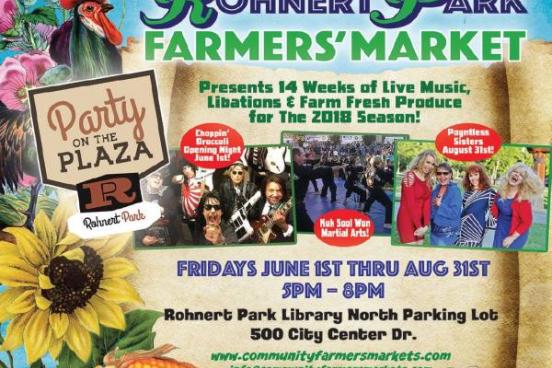 Friday Night Farmers Market Rohnert Park Farmers Market, Fridyas June 1st thru august 31st, rohnert park library north parking lot 500 city center dr.