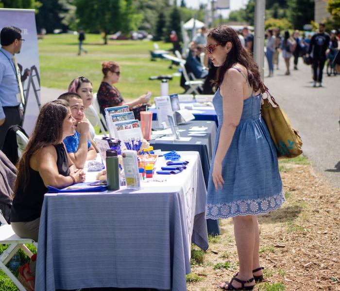 students tabling