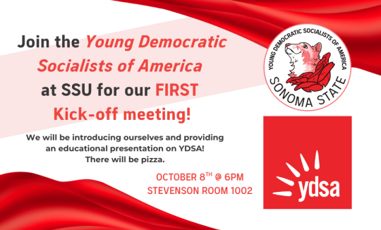 YSDA Meeting Join the Young Democratic Socialists of America for Our First Kick off Meeting